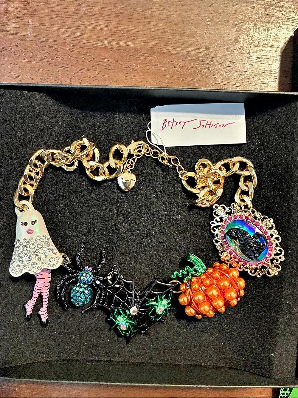 Betsey Johnson 3 Piece Set Halloween Boo-Jee Necklace Bracelet & Earrings NWT